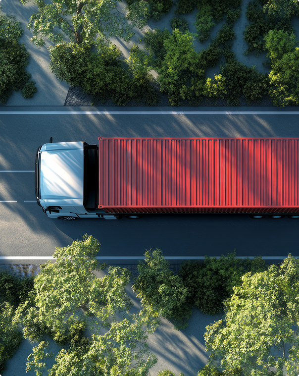 Truck Arial Shot