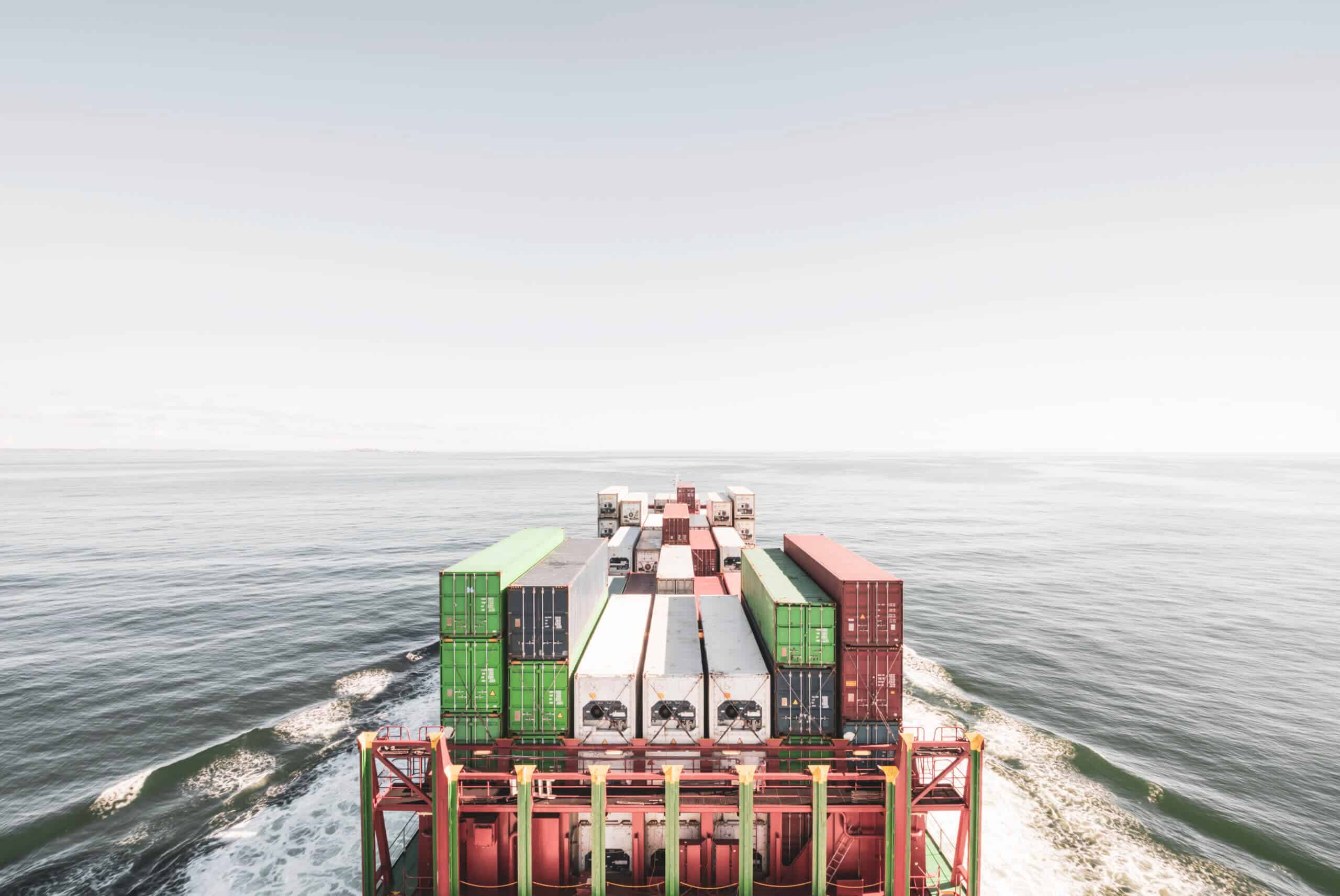 Container ship in the North Sea (1)