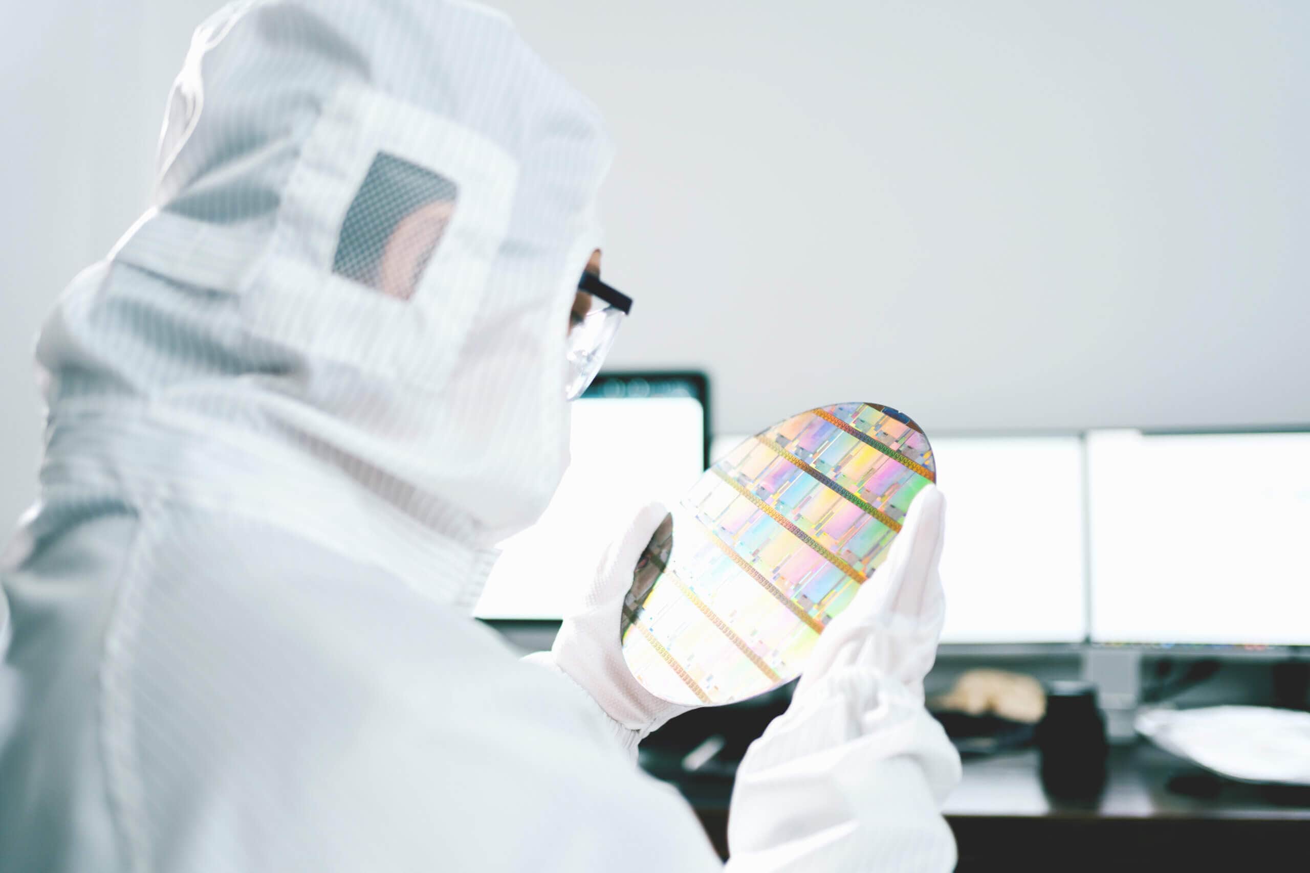 Scientists research chips in laboratory