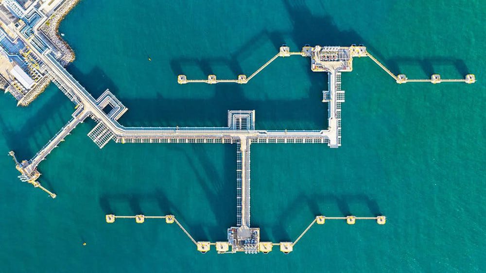 Aerial View Of Oil And Gas Industry By Sea (1)