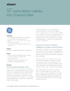 GE Gains Better Visibility into Channel Sales