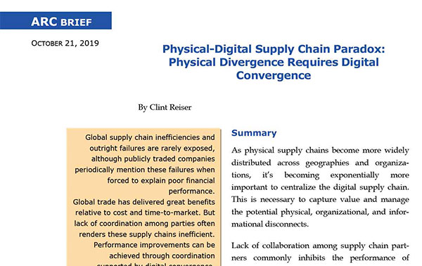 ARC Brief - Physical-Digital Supply Chain Paradox: Physical Divergence Requires Digital Convergence