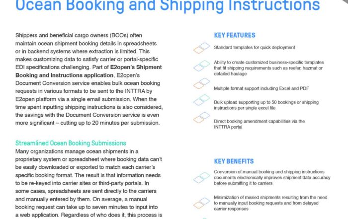 Planning Execution E2open Demand Supply Delivered