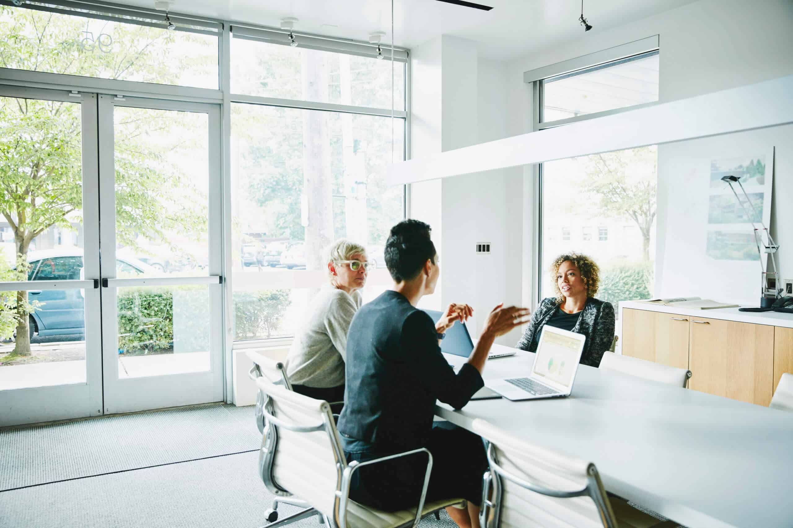 Businesswoman presenting project ideas