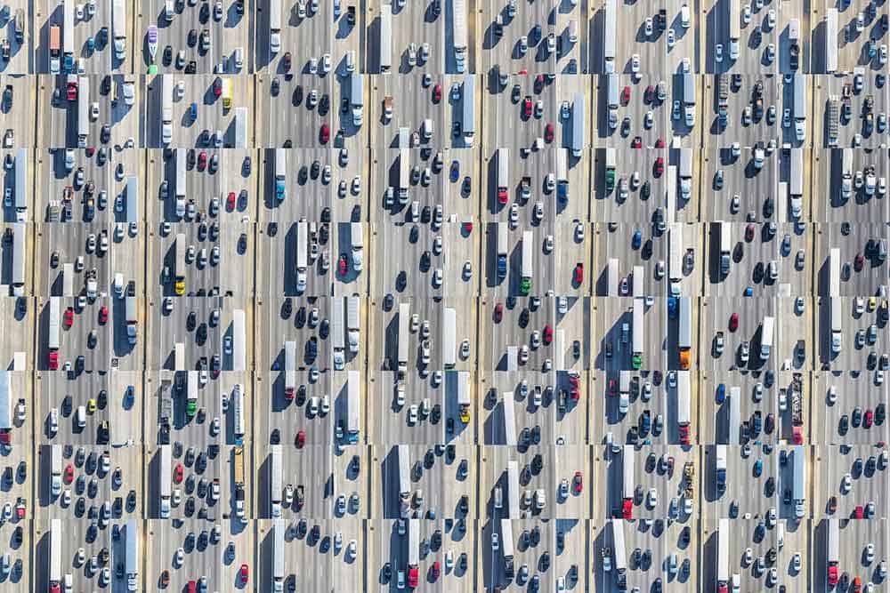 Collage of Freeway Traffic, Atlanta, Georgia