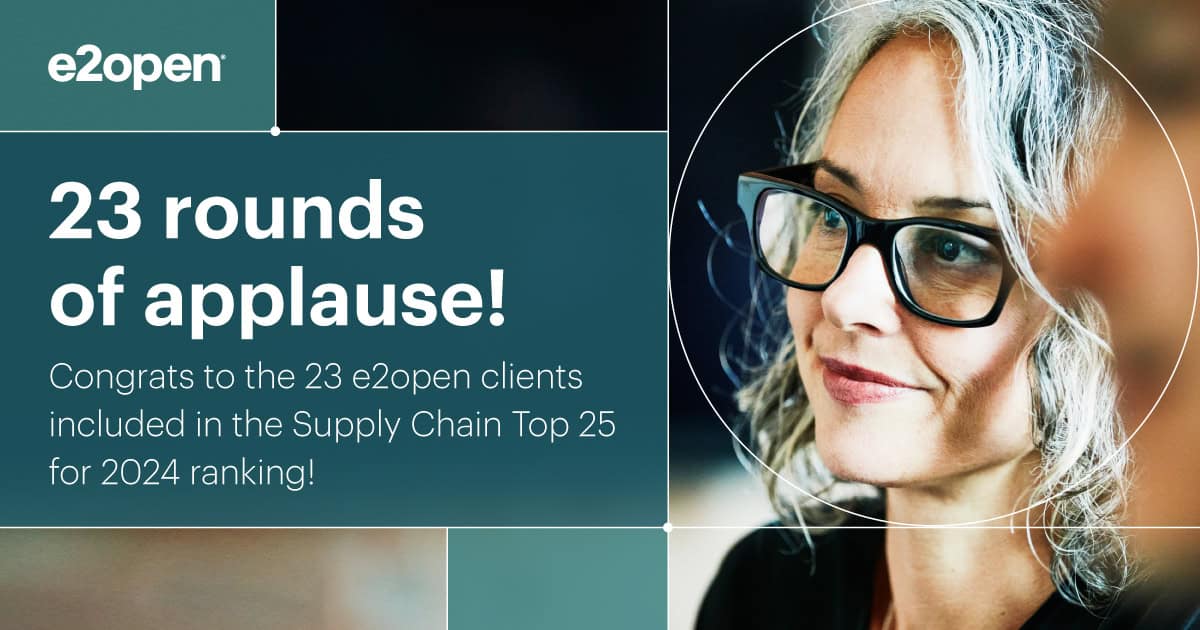 Gartner® Supply Chain Top 25 23 e2open clients featured in 2024 ranking